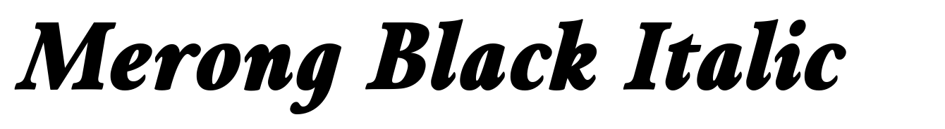 Merong Black Italic